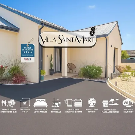 Villa Saint Mart-Tout Inclus-Plage A 7 Min A Pied Saint-Martin de Brehal